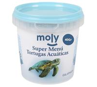MOLY Comida para Tortugas Acuáticas 40 gr | Alimento Completo Tortuga y Galapago en Sticks con Vitaminas y Minerales | Refuerza el Caparazón y Mejora la Vitalidad | No Ensucia el Aga