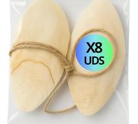 Moly X8 Hueso de Jibia con Cuerda para Pájaros | Fuente Natural de Calcio | Afilador de Pico para Aves | Suplemento Mineral para Jaulas