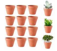 Molyorch 12 Piezas Maceteros de Terracota, Pequeñas Macetas de Arcilla Macetas de Terracota, para Plantas Semillas Cactus Escritorio Antepecho de Oficina Regalo para Boda Navidad