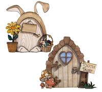 Molyorch 2 Piezas Puerta de Hadas jardín Puerta, Puerta de Libélula en Miniatura, Duendes Puerta Miniatura, Aplicable a Figura de jardín para Puerta de Hadas, decoración de jardín