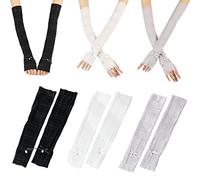 Molyorch 3 Pares Anti-uv Mangas Protectoras, Manguitos Running Mujer, Cubre Brazos Mujer, para Deportes Al Aire Libre, Viajar, Protección de la Piel, Emparejar Ropa