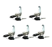 Molyorch 5 Piezas Otros Muebles Cerradura + 10 Llaves, Cerraduras Buzones con Llaves, Cerradura Seguridad Buzón, Cerradura Cajón, para Armarios Archivadores, Armarios Casilleros, Cajones (16mm)