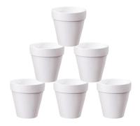 Molyorch 6 Piezas Pequeñas Macetas de Arcilla Macetas de Terracota, Maceteros de Terracota, para Plantas Semillas Cactus Escritorio Antepecho de Oficina Regalo para Boda Navidad (9 * 9cm-Blanco)