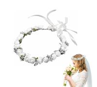 Molyorch Ajustable Corona Flores, Diadema Floral Guirnalda, Coronas de Flores Niñas, Pelo Hecha Guirnalda, para Tocado de Flores Nupcial, Fiesta de Guirnaldas, Apoyos de la Foto