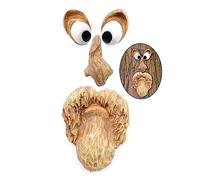 Molyorch Garden Art Tree Trunk Decoración, Funny Old Man Face Escultura, 3D Tree Face Decorations, para Decoración del Jardín, Actividades Temáticas, Fiesta Festiva