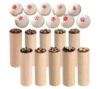 MOLZINY 10 piezas Ceramic Stamps Ceramic Tools Stamp Wood Ceramic Stamp Can be used on Ceramics Clay Moldings Crafts and Also in Pastries and Paints