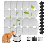MOLZINY 10 Piezas Filtros de Fuente para Gatos, Filtro Bebedero Gatos Fuente para Petlibro de Dockstream PLWF005, PLWF115, PLWF105, con 10 Filtros y 10 Esponjas