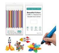 MOLZINY 110 Piezas 22 Colores Filamento 3D para 3Doodler Start+ Lápiz 3D Pen Bolígrafo 3D para Niños 2.5mm P aneta 3D Filamento Baja Temperatura Seguro&Sencillo