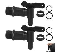 MOLZINY 2 Piezas Grifos de descarga para barriles de lluvia Grifo para Bidon de Agua De Plástico de 3/4 Pulgada Grifo de Plástico para Cubo de Lluvia Adaptador de Grifo de Jardín para Jardín