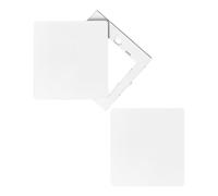 MOLZINY 2 Piezas Placa de Pared Ciega Tapa Ciega Enchufe Pared Plástico Sin Tornillos Cubierta de Enchufe de Una Sola Marcha Color Blanco Para Enchufes o Interruptores no Utilizados 8,6 X 8,6 Cm