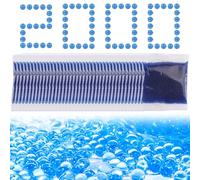 MOLZINY 20000 Pièces Perles d'eau de Munitions 7-8mm Bille d'eau 40 Paquets Gel Blaster Gellets pour Recharge de Munitions Bleu Billes Hydrogel pour jarrón