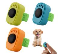 MOLZINY 3 Piezas Clicker para Adiestramiento Perro Clicker para Perros con Anillo de Dedo Clics de Entrenamiento para Perros para la Muñeca Perro Gato bediencia Entrenamiento De Refuerzo Positivo