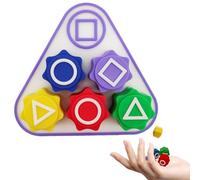 MOLZINY Juego Tradicional Coreano Gonggi Juego Coreano Juego de Gonggi Juego de guijarros de Piedra Gonggi Jack Juego Coreano de Gonggi, para Entrenamiento de coordinación niños y Adultos(5Pcs+1Base)