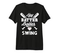 Mom Baseball Batter Batter Swing Hey Game Day Baseball Lover Camiseta Premium