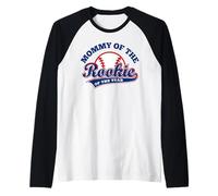 Mom Baseball Mommy of The Rookie of The Year First Birthday Camiseta Manga Raglan
