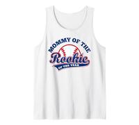 Mom Baseball Mommy of The Rookie of The Year First Birthday Camiseta sin Mangas