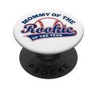 Mom Baseball Mommy of The Rookie of The Year First Birthday PopSockets PopGrip Adhesivo