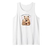 Mom Bear Cub Funny Pregnant Loading Baby Mother Camiseta sin Mangas