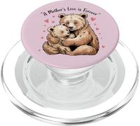 Mom Bear Cub Funny Pregnant Loading Baby Mother PopSockets PopGrip para MagSafe