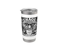 Mom Chaos Coordinator Café Vino Vaso térmico de acero inoxidable de doble pared