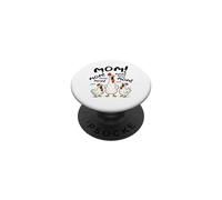 Mom Chicken Cartoon Funny Farmyard Mother Humor PopSockets PopGrip Adhesivo