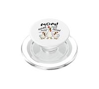 Mom Chicken Cartoon Funny Farmyard Mother Humor PopSockets PopGrip para MagSafe