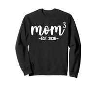Mom Cubed EST 2026 Mom3 Mother of Three Boys Girls Sudadera