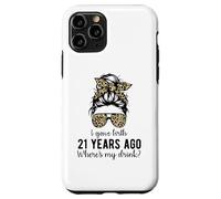 Mom Dad on 21 Year Old Son Daughters 21st Birthday Messy Bun Carcasa para iPhone 11 Pro