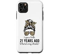 Mom Dad on 21 Year Old Son Daughters 21st Birthday Messy Bun Carcasa para iPhone 11 Pro MAX