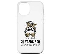 Mom Dad on 21 Year Old Son Daughters 21st Birthday Messy Bun Carcasa para iPhone 12/12 Pro