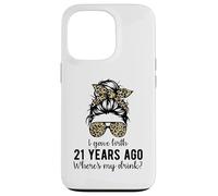 Mom Dad on 21 Year Old Son Daughters 21st Birthday Messy Bun Carcasa para iPhone 13 Pro