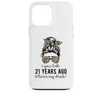 Mom Dad on 21 Year Old Son Daughters 21st Birthday Messy Bun Carcasa para iPhone 13 Pro MAX