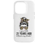 Mom Dad on 21 Year Old Son Daughters 21st Birthday Messy Bun Carcasa para iPhone 14 Pro