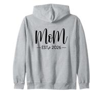 Mom Est 2026 Nuevas mamás - Papás emparejando a la madre para ser 2026 Sudadera con Capucha