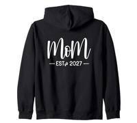 Mom EST 2027 Nuevas mamás y papás emparejando a la Madre para ser 2027 Sudadera con Capucha
