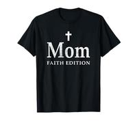 Mom Faith Edition Classic Christian Bold Spirit Día de la Madre Camiseta