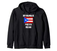 Mom Flags My Mama Is Puerto Rico Country Flag Sudadera con Capucha