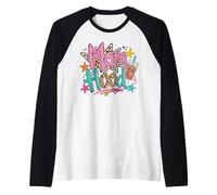 Mom Hood Retro Mama Life Colorful Mother Humor Camiseta Manga Raglan