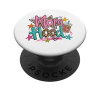 Mom Hood Retro Mama Life Colorful Mother Humor PopSockets PopGrip Adhesivo