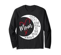 Mom I Love You to The Moon & Back I Love My Mum Mother's Day Manga Larga