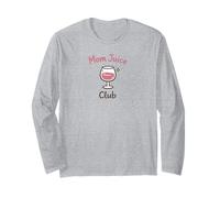 Mom Juice Club Funny Wine Drinking Mothers Humor Design Manga Larga