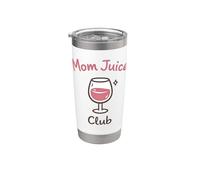 Mom Juice Club Funny Wine Drinking Mothers Humor Design Vaso térmico de acero inoxidable de doble pared