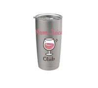 Mom Juice Club Funny Wine Drinking Mothers Humor Design Vaso térmico de acero inoxidable de doble pared