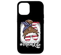 Mom Life All American Mama 4 de julio Patriotic Women Carcasa para iPhone 12/12 Pro