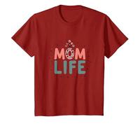 Mom Life: Celebración caprichosa del Caos de la Maternidad Camiseta, Niños, Arándano, 2 años