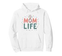 Mom Life: Celebración caprichosa del Caos de la Maternidad Sudadera con Capucha, Unisex para Adultos, Blanco, L
