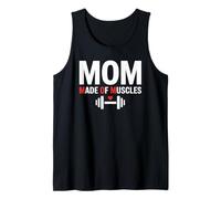 Mom Made of Muscles Strong Emotional Phrase Mama Camiseta sin Mangas