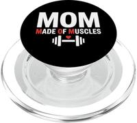 Mom Made of Muscles Strong Emotional Phrase Mama PopSockets PopGrip para MagSafe