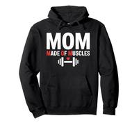 Mom Made of Muscles Strong Emotional Phrase Mama Sudadera con Capucha
