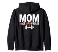 Mom Made of Muscles Strong Emotional Phrase Mama Sudadera con Capucha